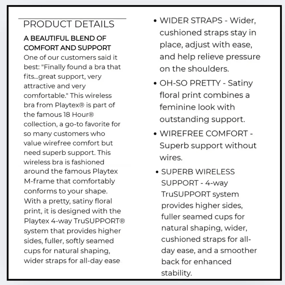 🔥 VTG / NEW / PLAYTEX 18hr BRA / WHITE - Picture 4 of 13